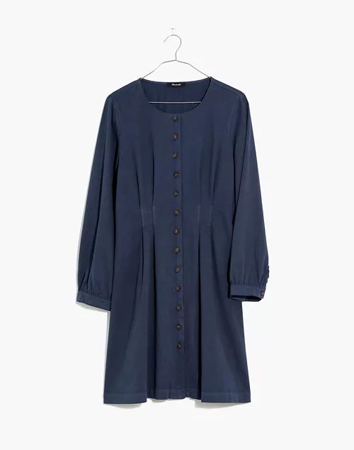 (Re)sponsible Long-Sleeve Button-Front Mini Dress | Madewell