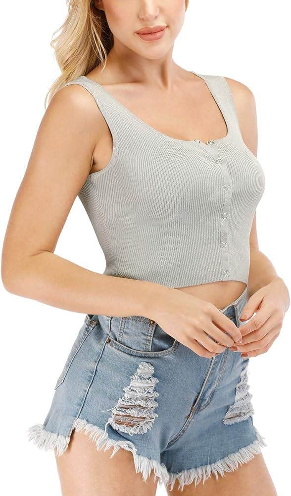 Kallspin - Camisetas de verano para mujer con botones a presión | Amazon (US)
