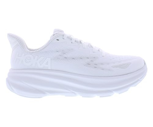 HOKA ONE ONE Clifton 9 Womens Shoes Size 9.5, Color: White/White | Amazon (US)