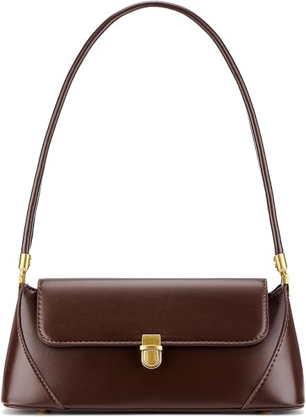Shoulder Bag for Women Vintage Purse Fashion Classic Vegan Leather Clutch Tote Retro Handbag with... | Amazon (US)