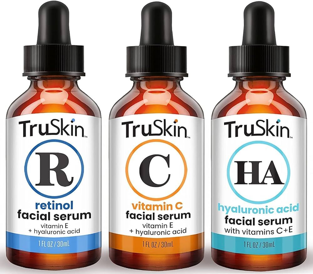 TruSkin Face Serum Trio – Hyaluronic Acid, Vitamin C & Retinol Serum for Face – Anti Aging Sk... | Amazon (US)