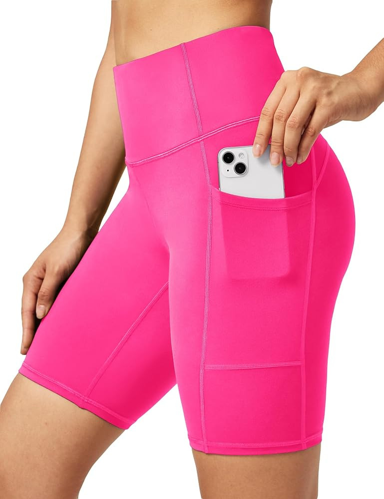 Ewedoos Biker Shorts Women Tummy Control Workout Shorts with 3 Pockets High Waisted Compression G... | Amazon (US)