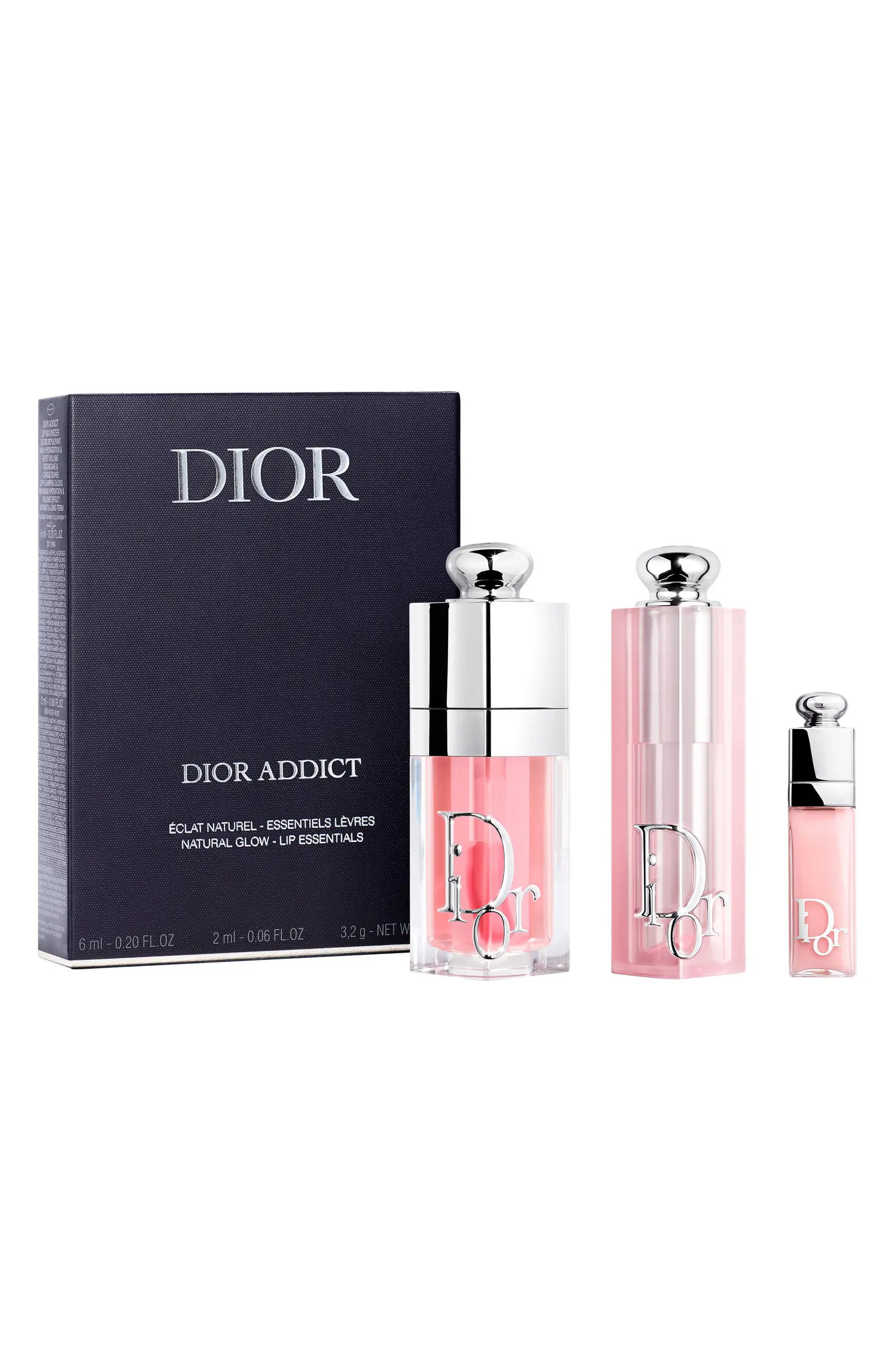 'Dior Addict Natural Glow Lip Essentials 3-Piece Set | Nordstrom