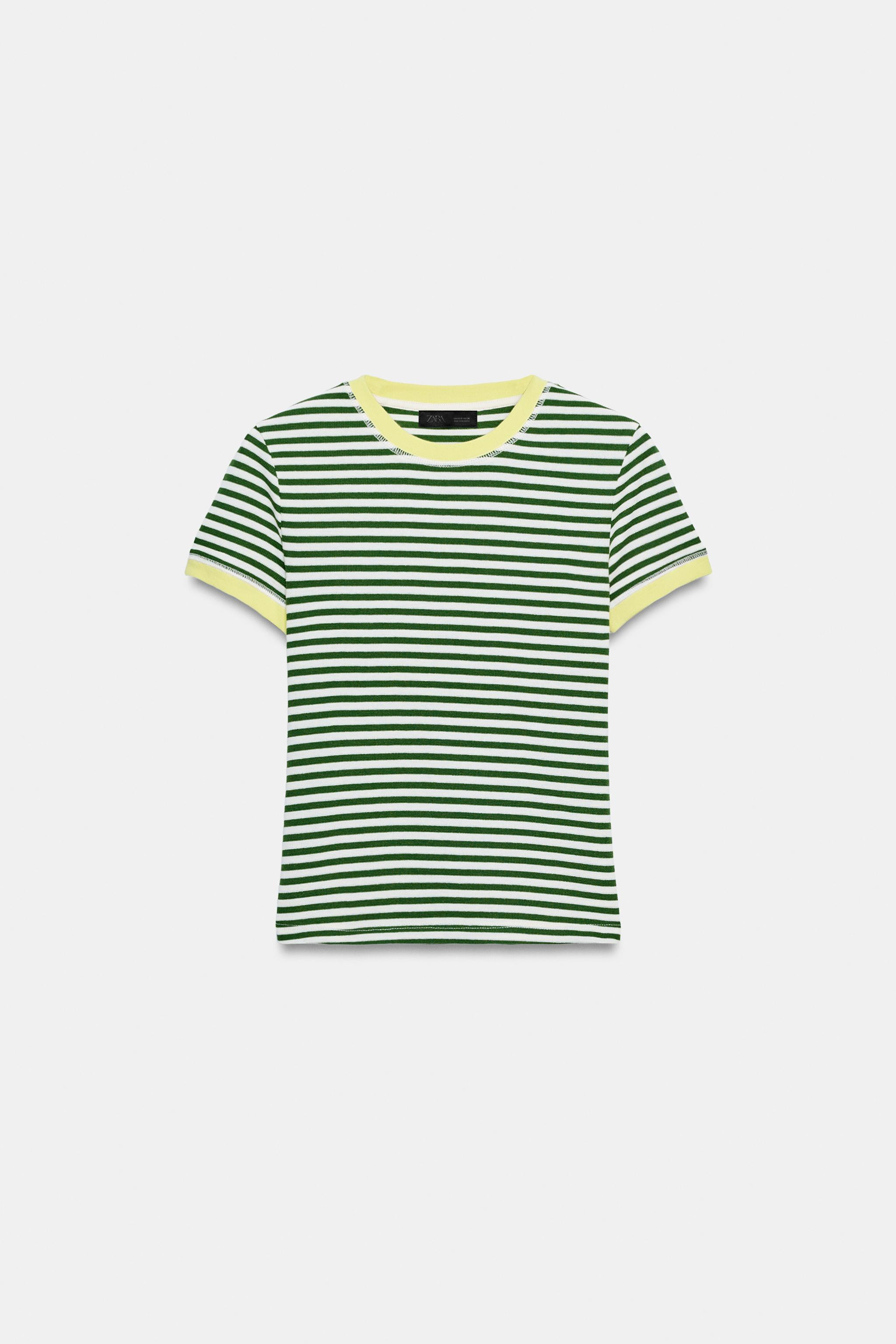 STRIPED SHORT SLEEVE T-SHIRT | Zara US