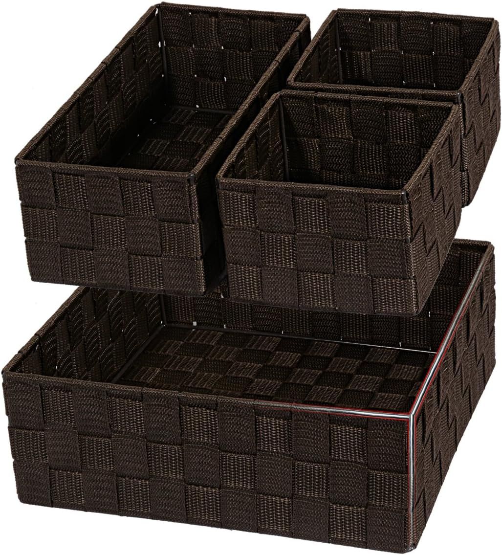 Posprica Woven Storage Drawer Closet Dresser Organizer Bins Basket for Nursery, Office, Home Déc... | Amazon (US)