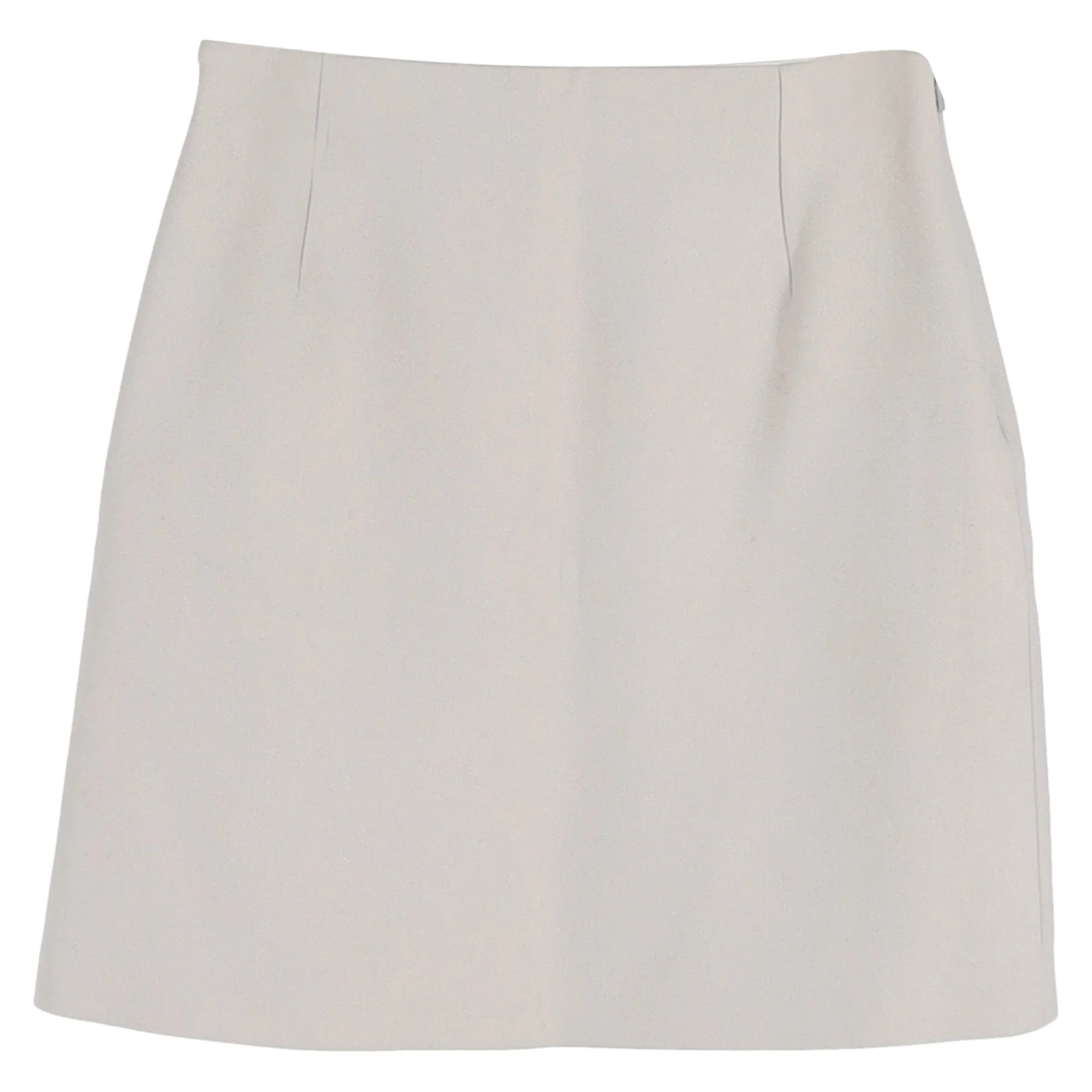 Boss Hugo Boss A-Line Mini Skirt in White Polyester | Shop Simon