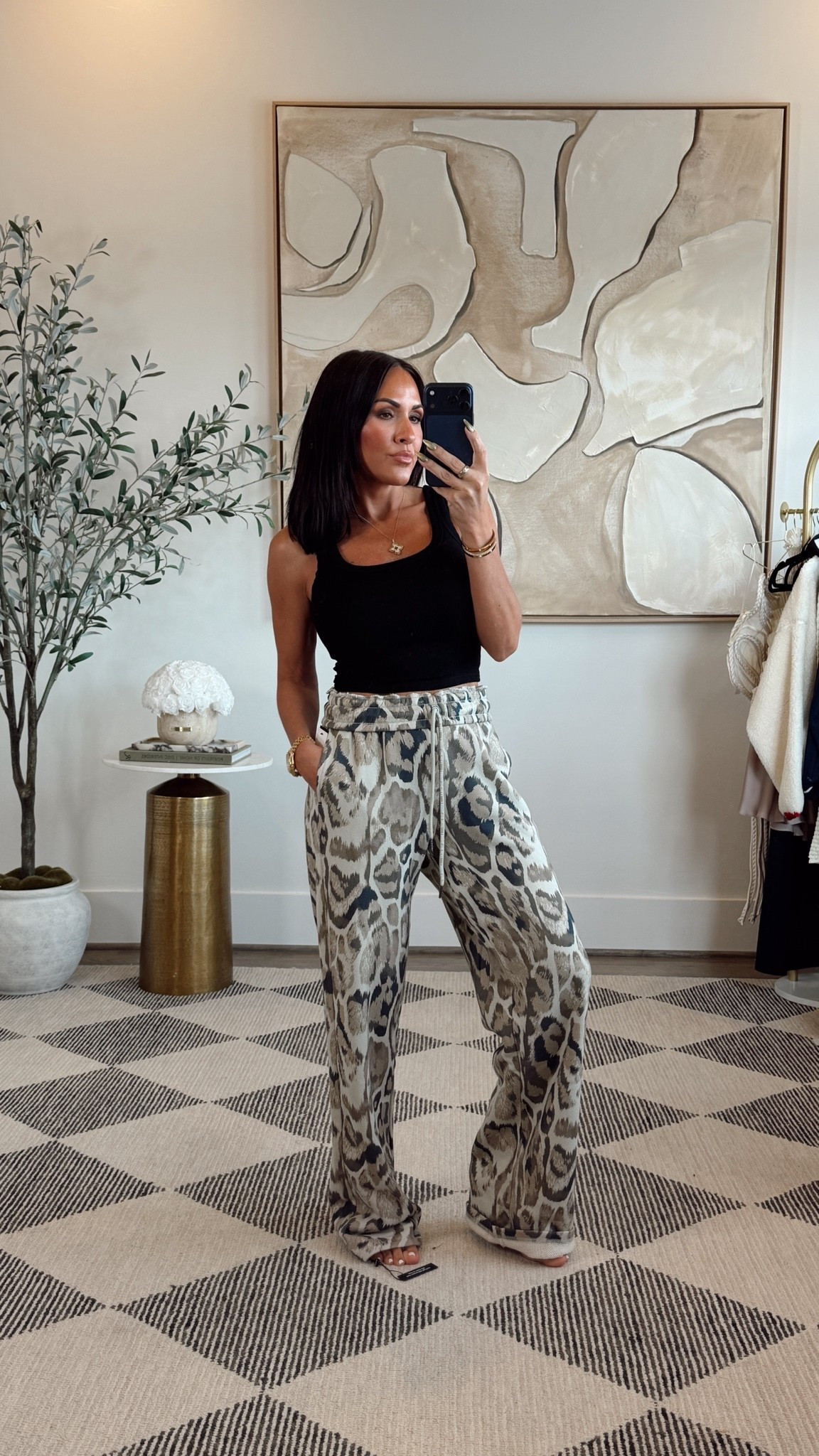 How fun are these sweat pants? 

In an xs in both tank and pants
