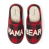 Dearfoams Women's Mama Bear Slipper, Buffalo Plaid, X-Large | Amazon (US)