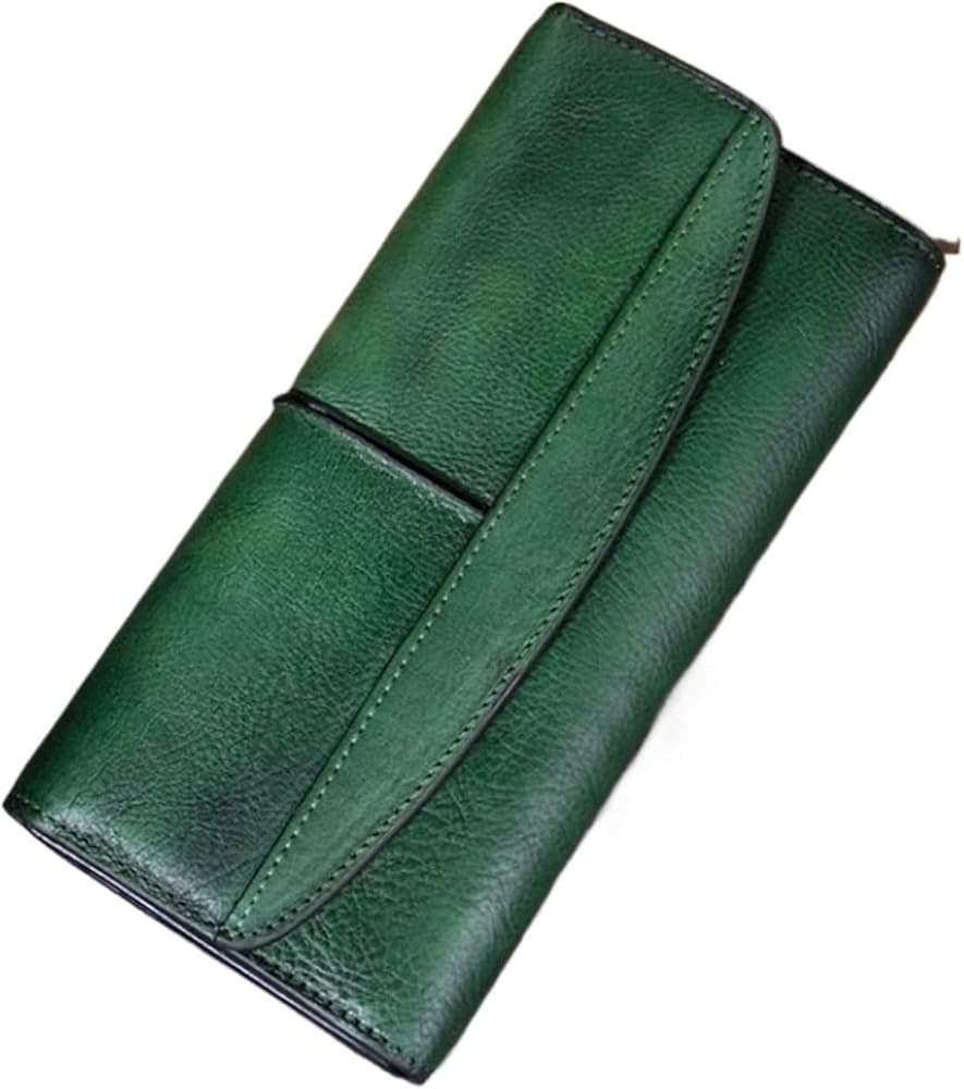 Women's Cowhide Long Money Clips Business Wallets Leather Blocking Wallet Card Cases Purse Money ... | Amazon (US)