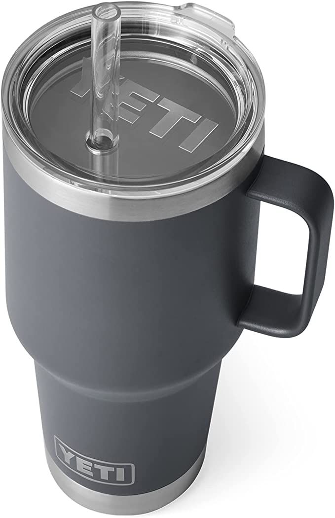 YETI Rambler 35 oz Straw Mug, Vacuum Insulated, Stainless Steel, Charcoal | Amazon (US)