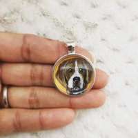 Handpainted Hound Pendant Necklace-Handmade, Beagle Lover Gift, Dog Gift, Original Art, Hound Dog Jewelry, Pet Loss, Pets | Etsy (US)