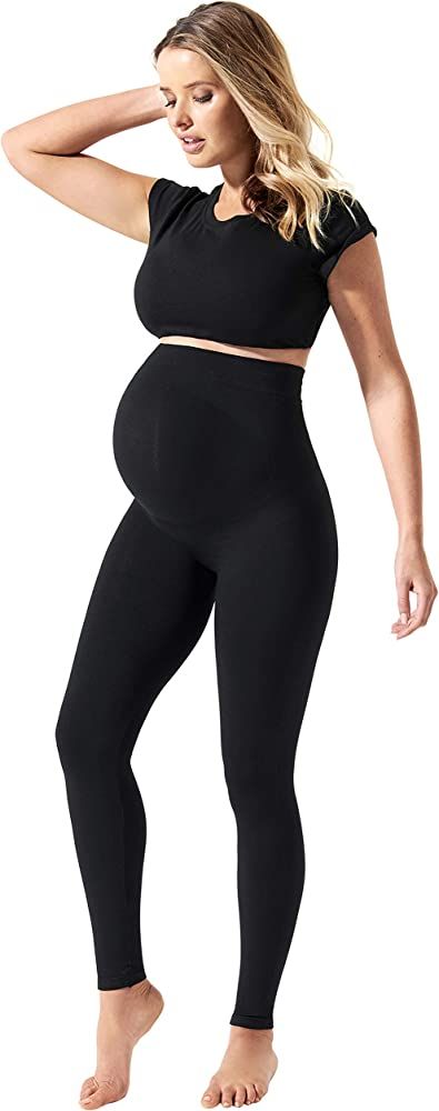 Amazon.com: BLANQI Maternity Leggings, Over The Belly Pregnancy Tights, Moderate Support (Medium,... | Amazon (US)