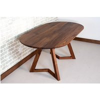 Midcentury Modern Oval Walnut Dining Table - Elegant Wood Kitchen Furniture For Contemporary Homes | Etsy (US)
