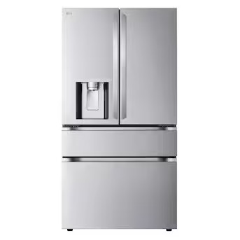 LG Standard-Depth 28.6-cu ft 4 -Door 36-in Wide Smart Compatible French Door Refrigerator with Du... | Lowe's