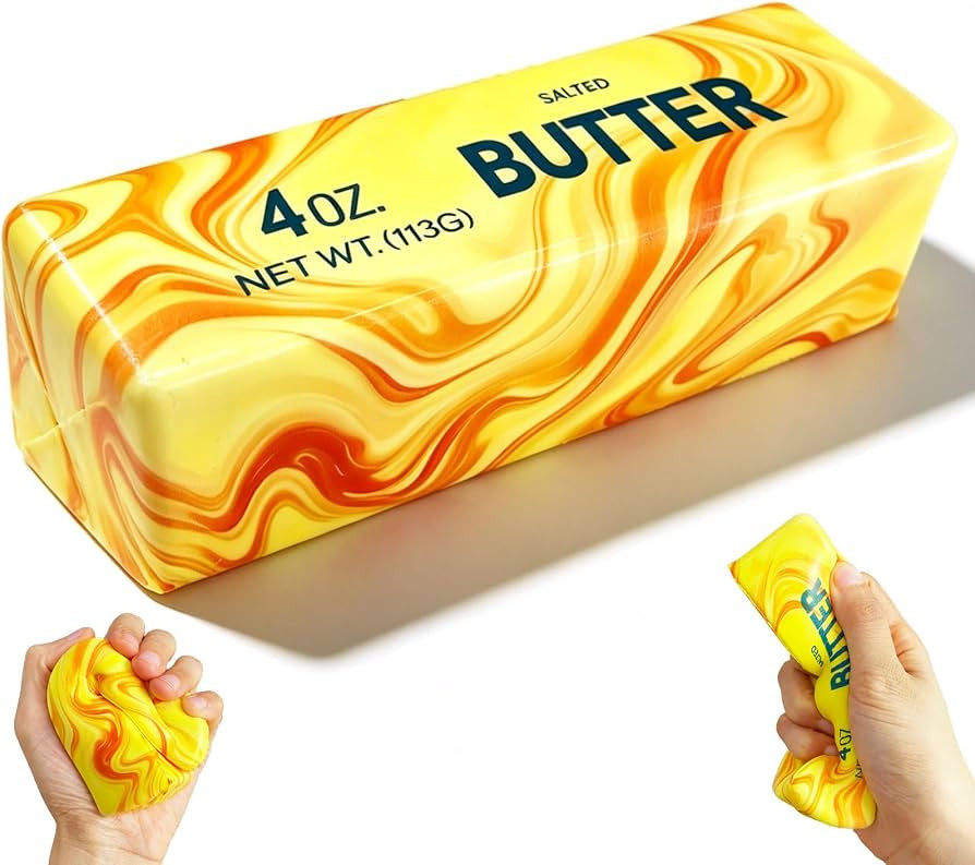 Butter Squishy Fidget Toy, Realistic Butter Stick, Super Soft Slow Rising Stress Relief Toy for A... | Amazon (US)
