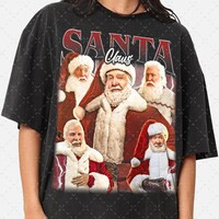 Christmas Santa Claus Vintage T-shirt, Santa Claus Sweatshirts 90s, Santa Claus Hoodies, Santa Cl... | Etsy (US)