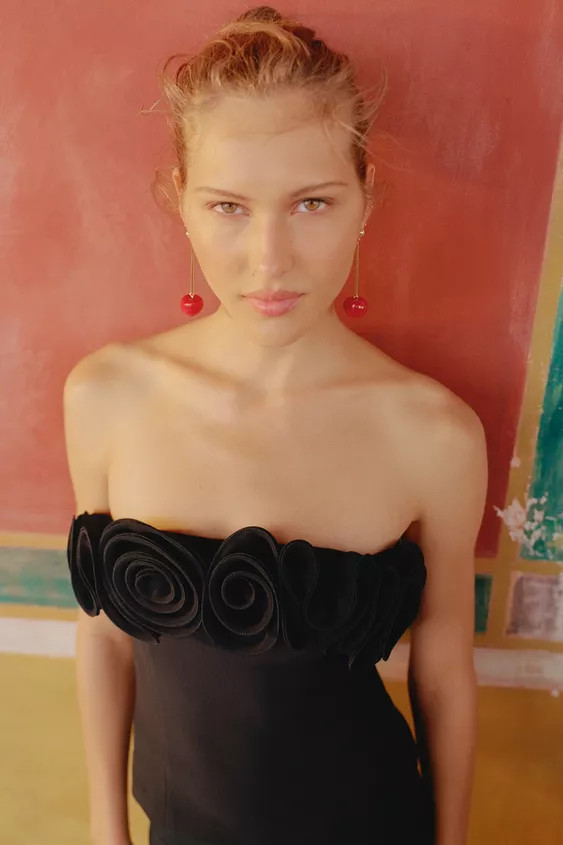 FLORAL STRAPLESS TOP | Zara US