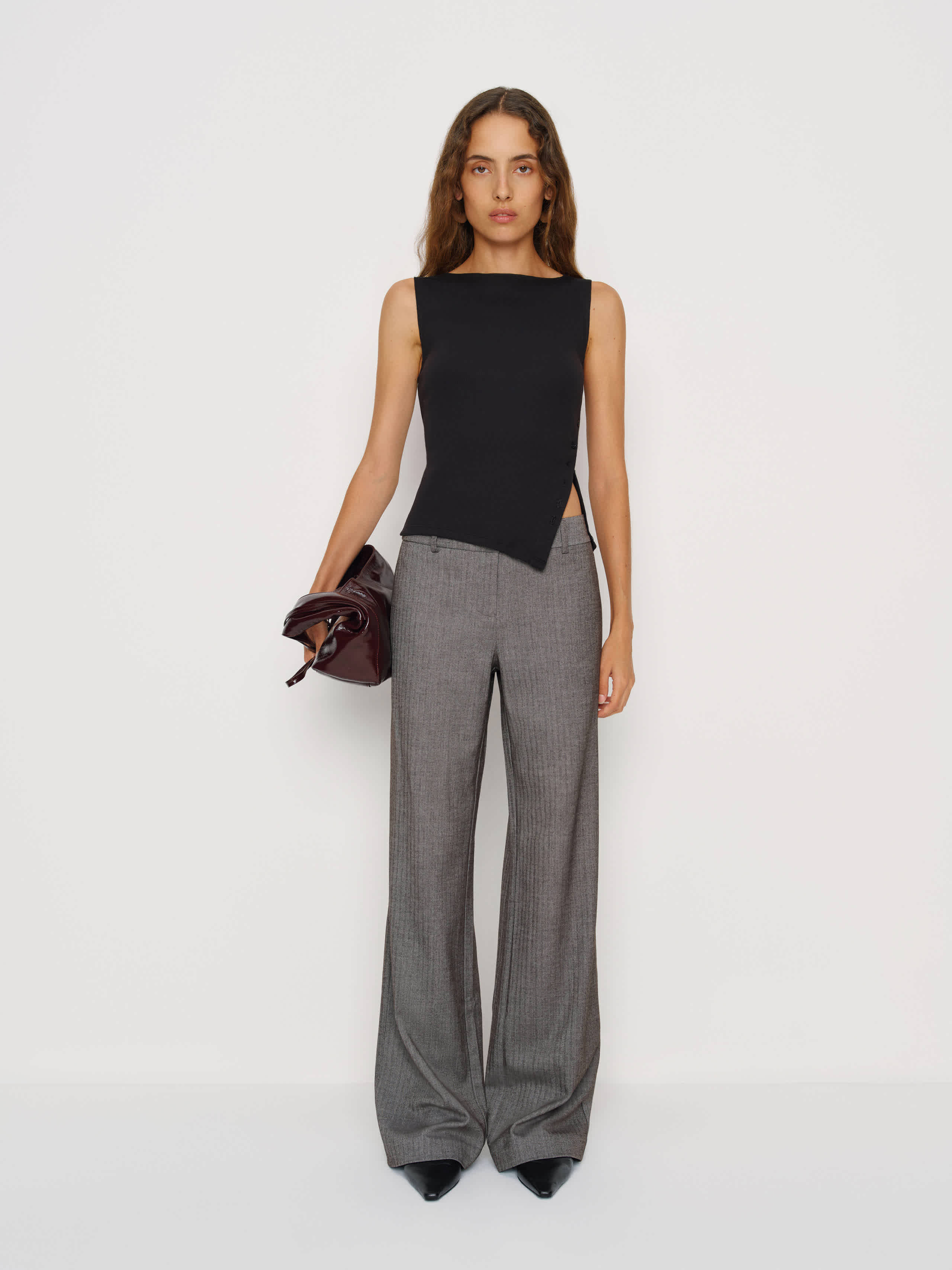 Reformation Hudson Knit Top Black Medium | Reformation (Global)