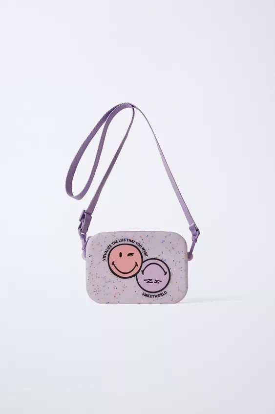 SMILEYWORLD ® rubberized crossbody bag. Zip closure. Adjustable and removable strap.Height x Len... | Zara US
