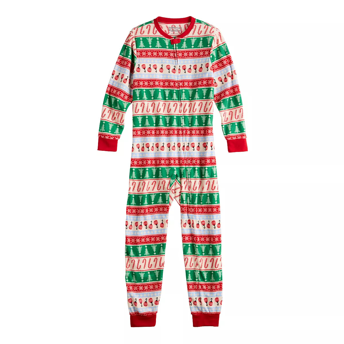 Kids 4-20 Jammies For Your Families® Joyful Celebration Fairisle One-Piece Pajama | Kohl's