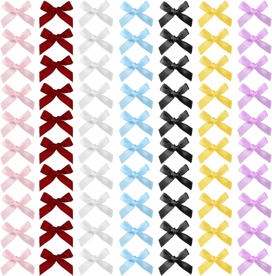 70Pcs Mini Bows for Hair Clips Cute Hair Bows Hair Ribbon Clips Small Bowknot Barrettes for Women... | Amazon (US)