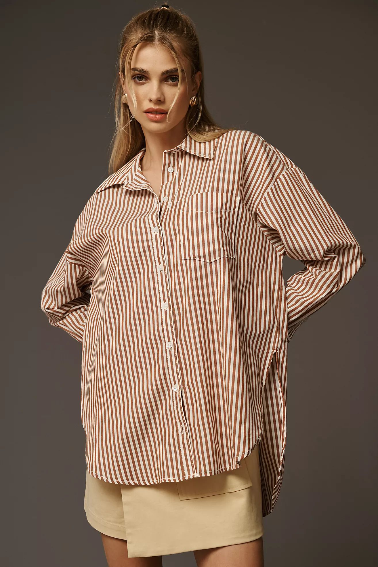 The Bennet Buttondown Shirt by Maeve: Striped Edition | Anthropologie (US)