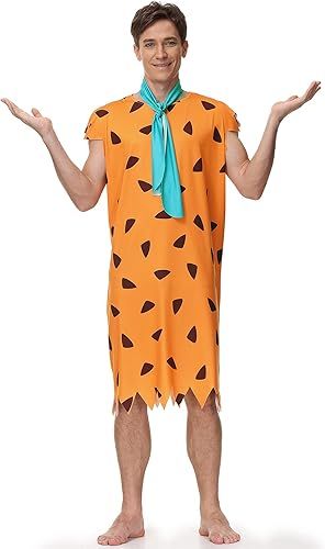 Arvilhill Adult Halloween Classic Flintstone Cosplay Costume | Amazon (US)