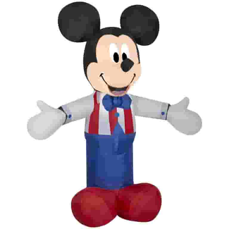 Gemmy  Airblown Inflatable Patriotic Mickey Mouse, 3.5 ft Tall, white - 42.13x16.93x34.65 | Walmart (US)
