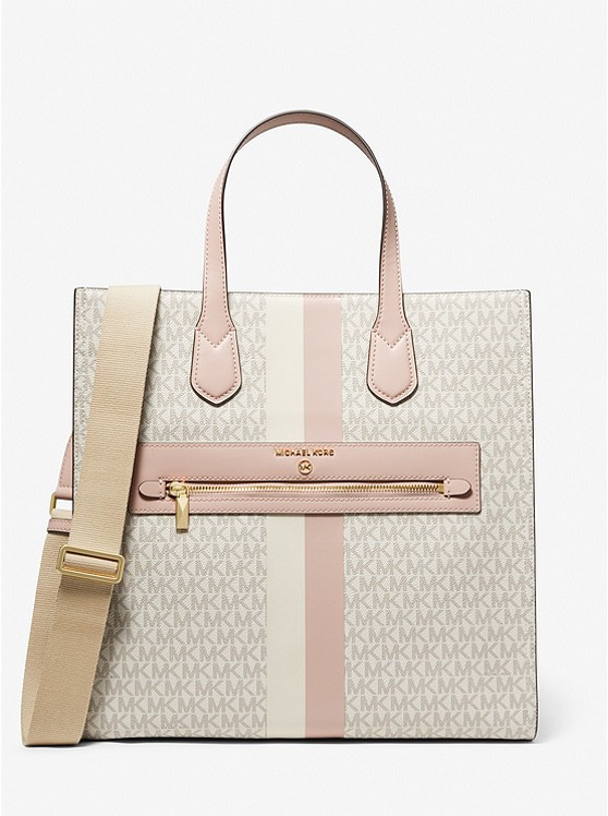 Kempner Large Logo Stripe Tote Bag | Michael Kors US