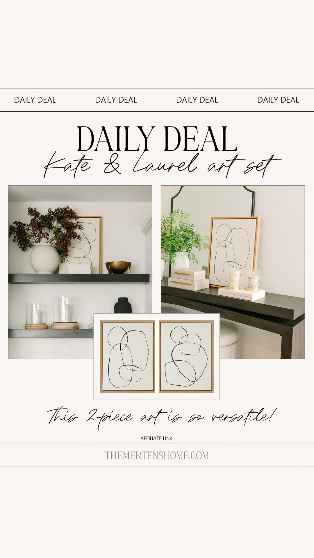 Perfect as a pair or styled separately 🤍 This 2-piece art is so versatile and works in so many spaces. 

 

#LTKHome #LTKSaleAlert