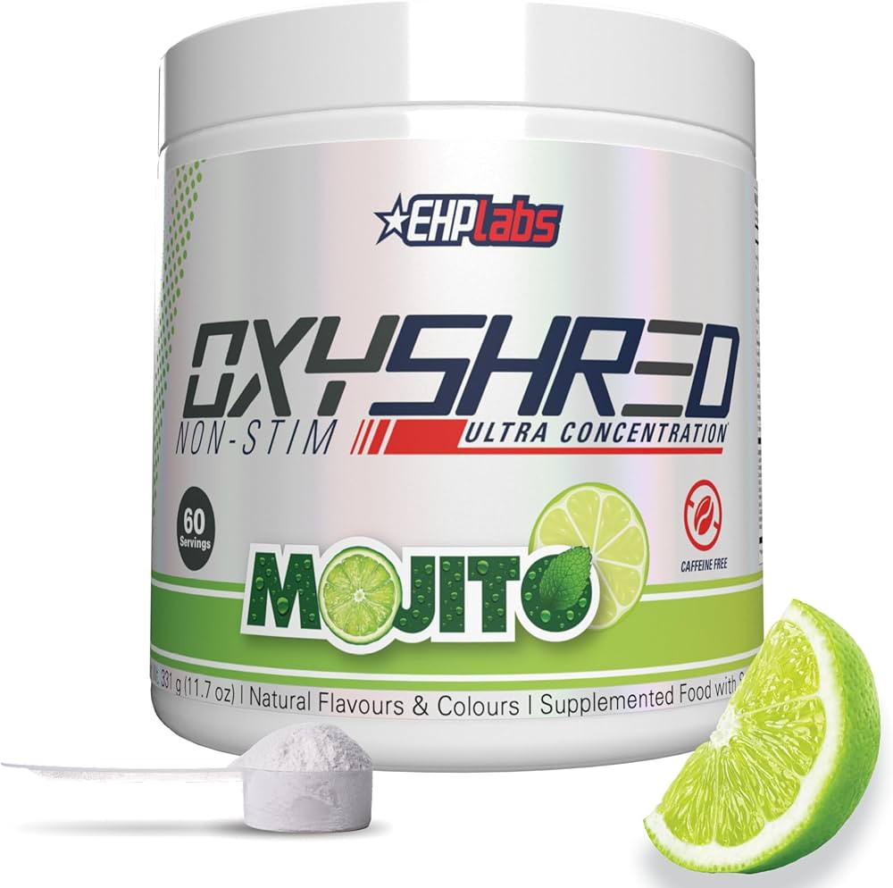 EHP Labs OxyShred Non Stimulant Pre Workout Powder - Stim Free Pre Workout, Caffeine Free Prework... | Amazon (US)