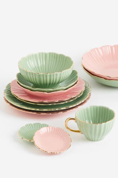 Porcelain Mini Plate - Light green - Home All | H&M US | H&M (US + CA)