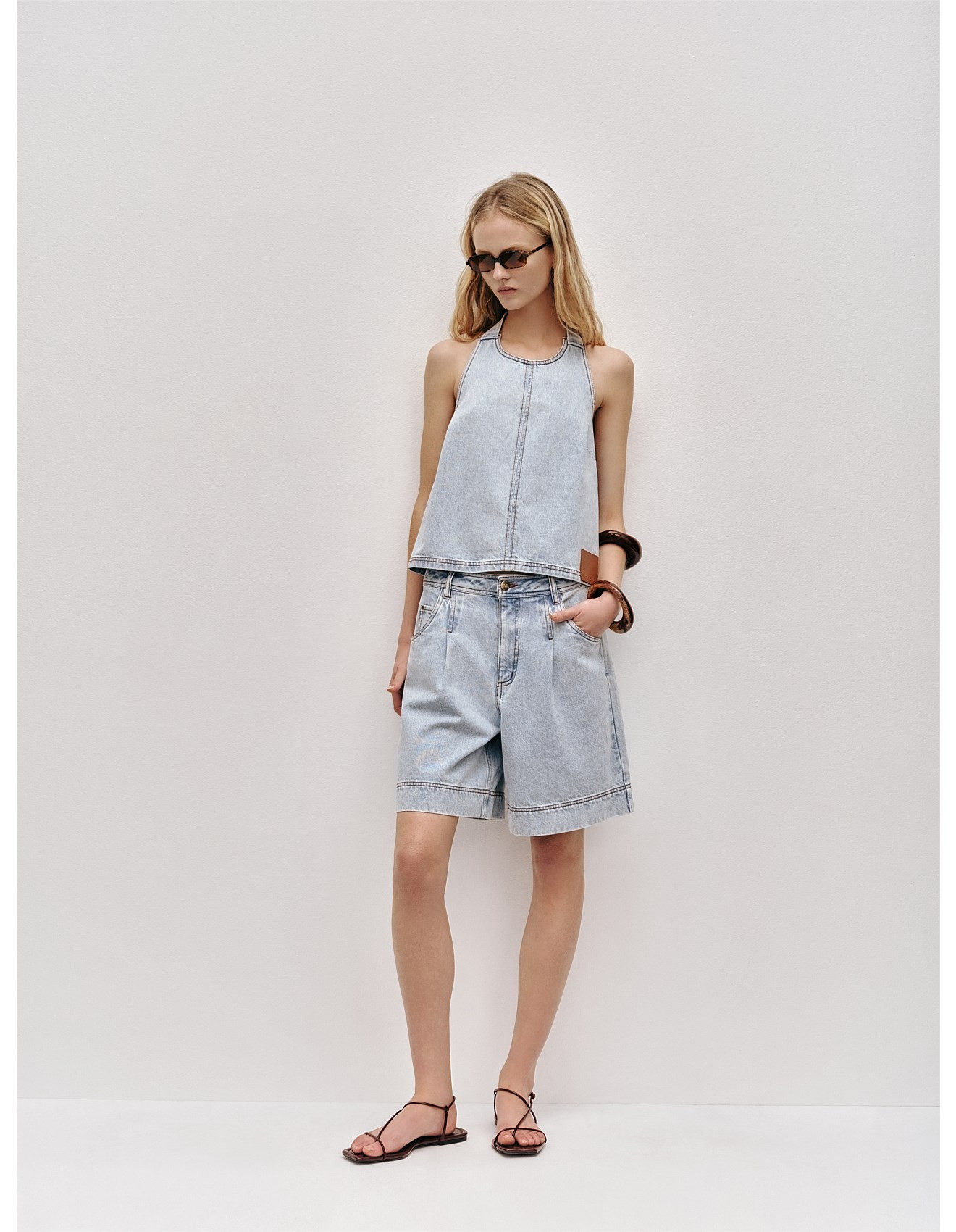 Flynn Denim Halter | David Jones (Australia & New Zealand)