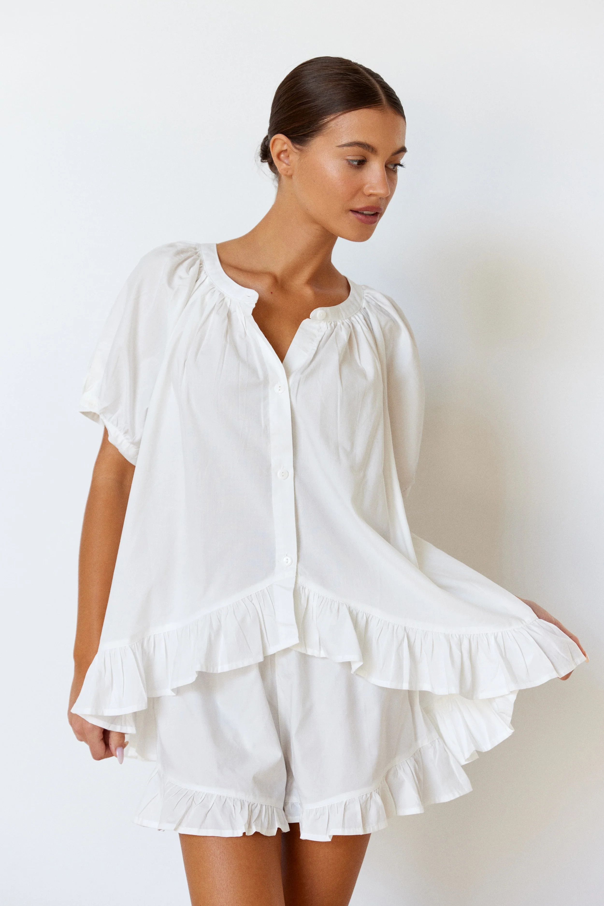 Sophie Sleep Set - Cotton Modal - Off White | Piyama US