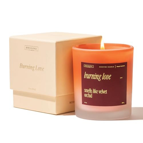 Benevolence LA Burning Love Scented Soy Candle, 10 oz, 40-50 Hour Burn, Love Candle, Rose Candle, Romantic Gifts for Her and for Him, Love Gifts, Gift for Valentine's Day, Anniversary and Birthday | Amazon (US)