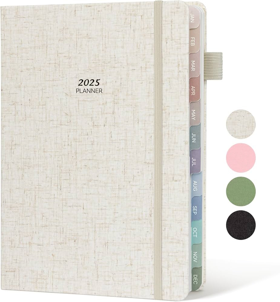 Getink 2025 Linen cover Planner Weekly & Monthly Daily Agenda Book,2025-2026 To Do List Notebook ... | Amazon (US)