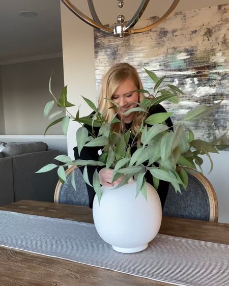 Dining room new year refresh with this round vase and eucalyptus stems  

#LTKhome #LTKfindsunder100 #LTKfindsunder50