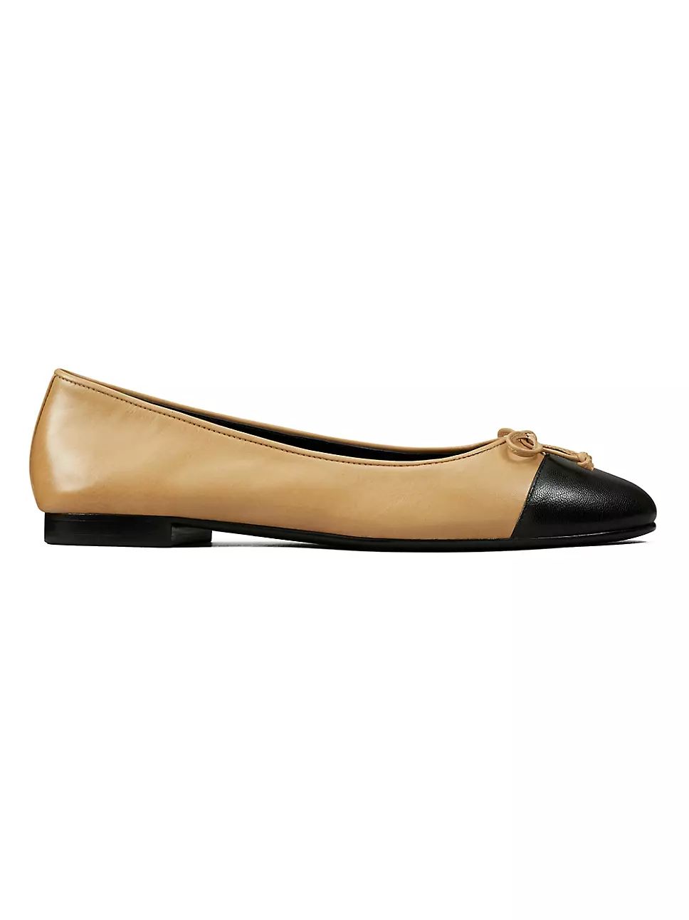 Bow Cap-Toe Logo Ballerinas | Saks Fifth Avenue