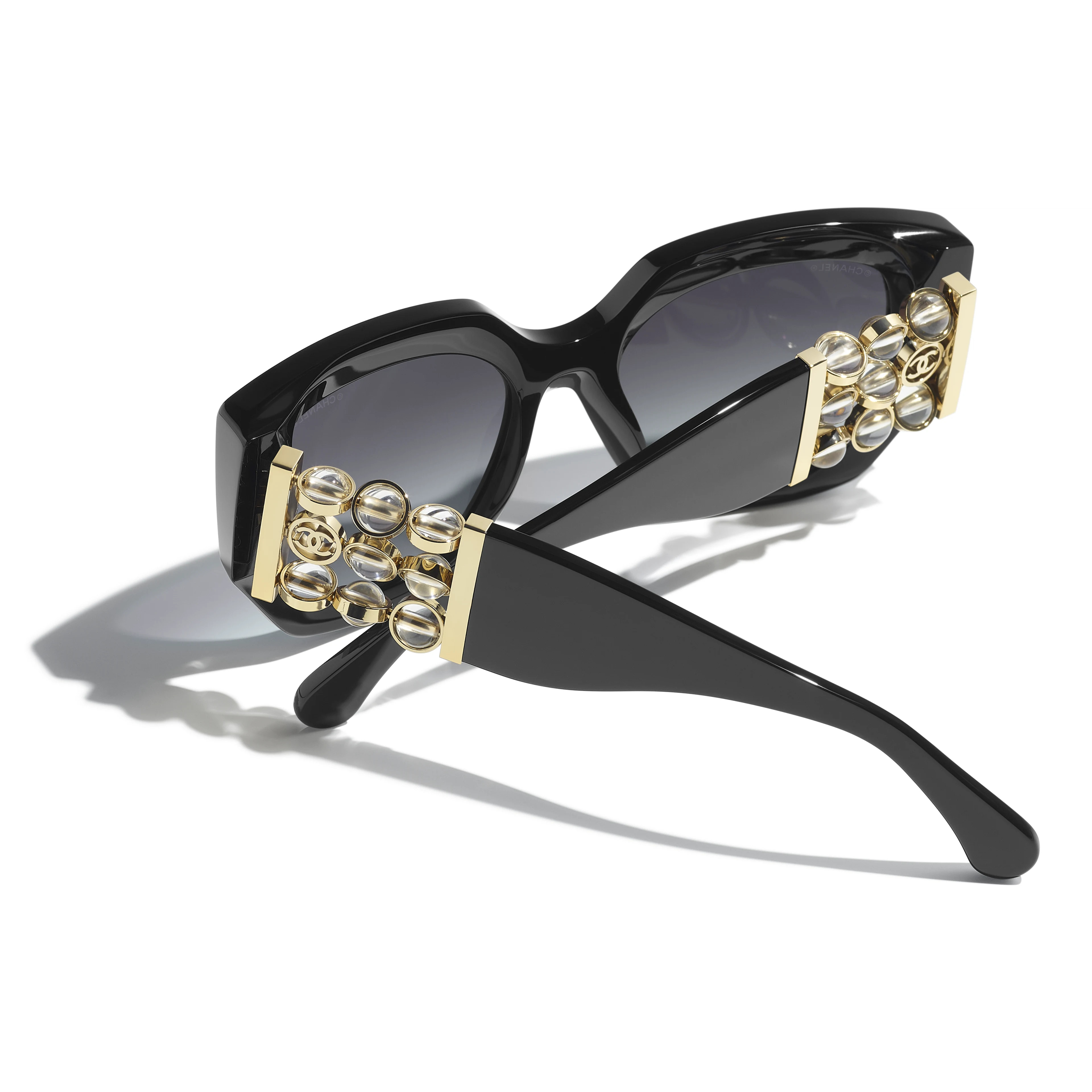 CHANEL Sunglasses: Butterfly Sunglasses, acetate & glass pearls — Fashion | CHANEL | Chanel, Inc. (US)