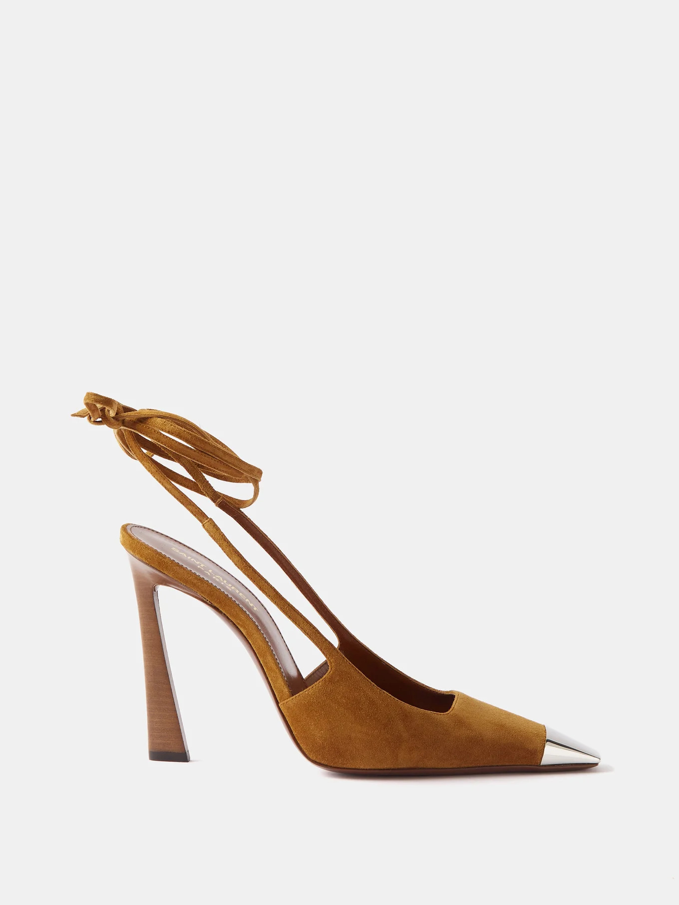 Blade 105 ankle-strap suede pumps | Saint Laurent | Matches (US)