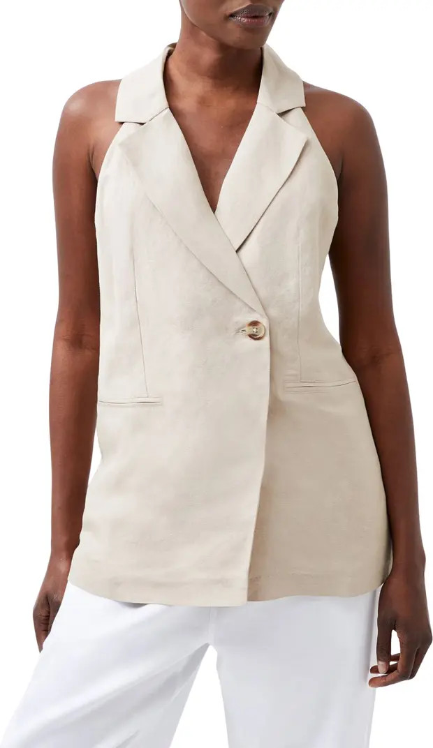 French Connection Birdie Linen Blend Waistcoat | Nordstromrack | Nordstrom Rack