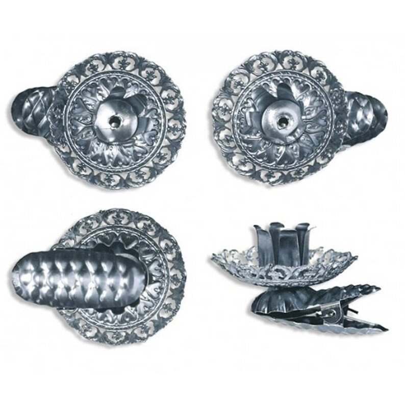 8 Fancy Christmas Candle Clips Germany Filigree Tin Clips in - Etsy | Etsy (US)