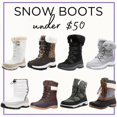Women’s snow boots under $50 on Amazon! 

Amazon finds, Amazon fashion, winter boots, winter shoes, women’s fashion, winter fashion 

#LTKfindsunder50 #LTKSeasonal #LTKshoecrush