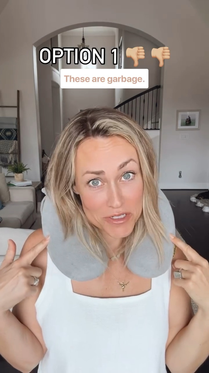 ✈️😴 TRAVEL PILLOW REVIEW😴✈️
After 22 hours of flying in 4 days, I had the chance to give each of them a proper testing and landed on 2 clear winners. They didn’t make the flight go faster but I was able to sleep so much better on my long flight than normal! 

For the full video, go to @social.starley on instagram.

#LTKTravel