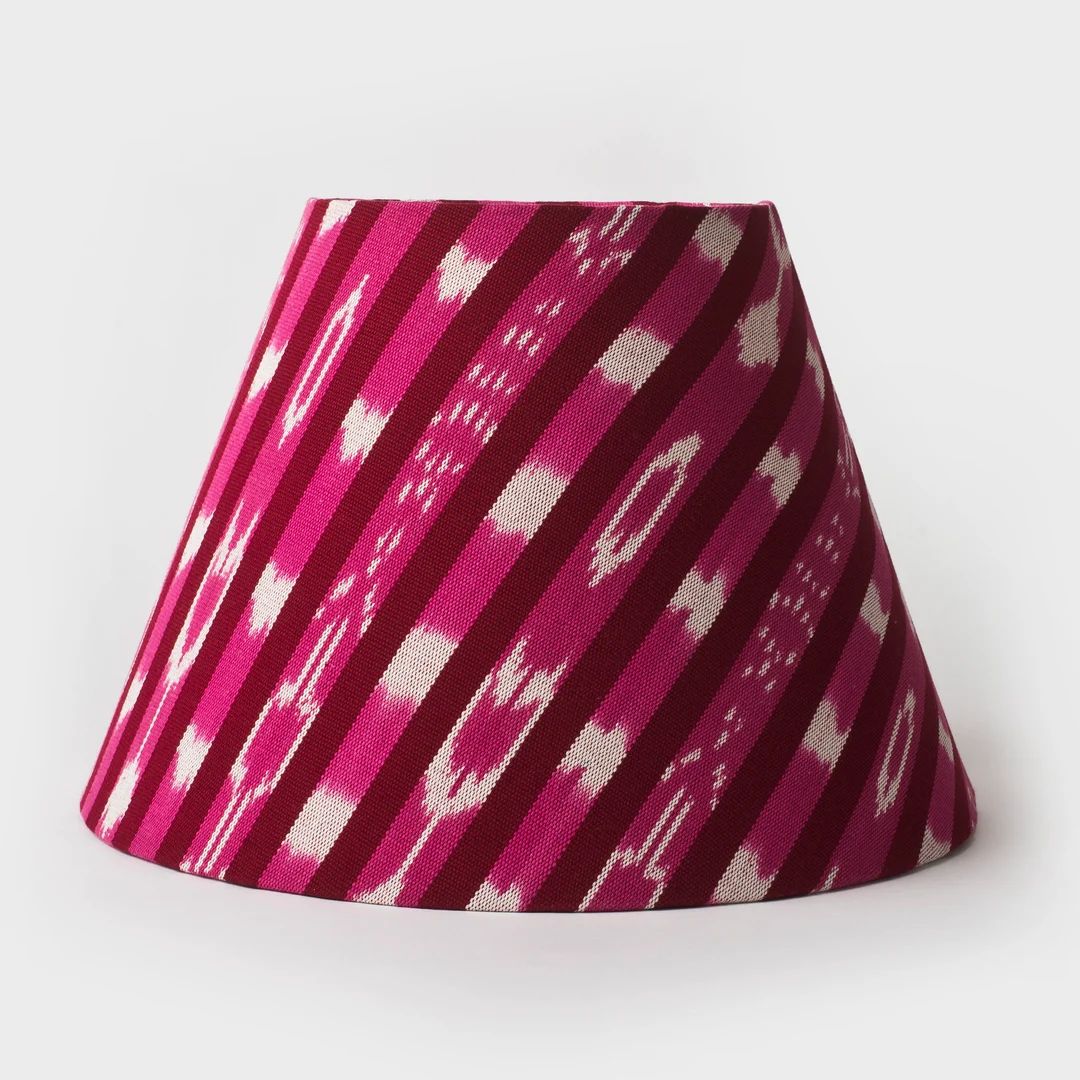 Ikat Plain Lamp Shade in Pink | Etsy (US)