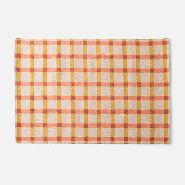 Plaid Wool Rug - Poppy | Schoolhouse