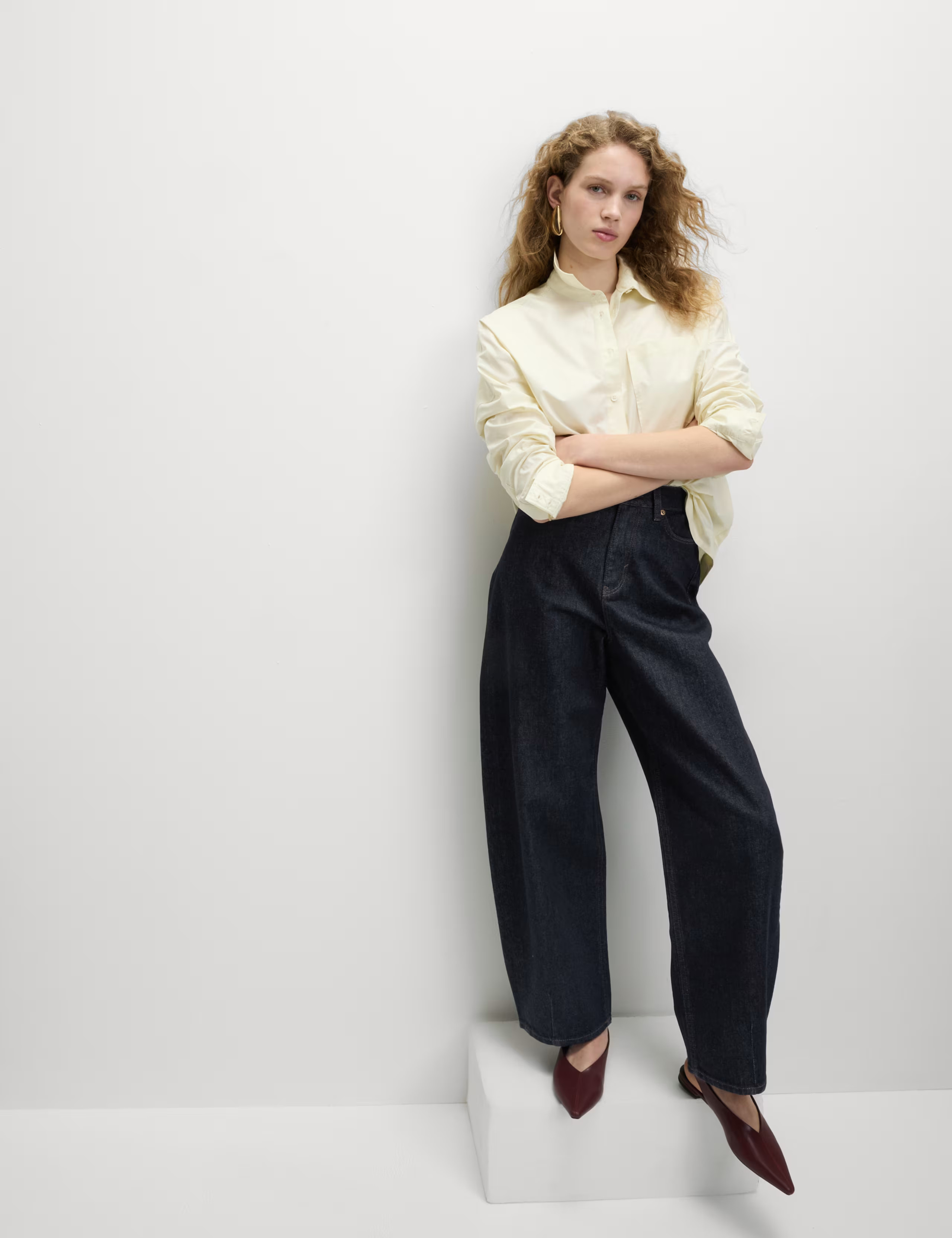 Relaxed Mid Rise Barrel Jeans | Marks & Spencer (UK)