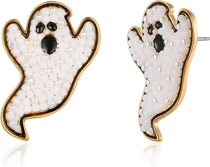 ENSKEFEN Halloween Earrings for Women Gothic Skeleton Skull Dangle Earrings Weird Spider Black Ca... | Amazon (US)