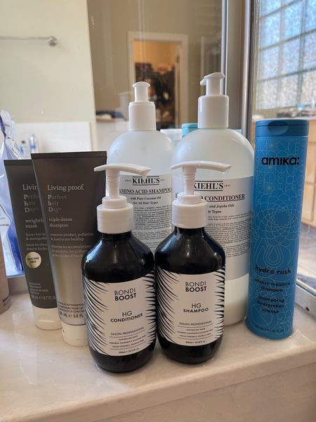 These are the shampoo & conditioners I’ve been using for the past year! 
The living proof detox shampoo is great for getting rid of product buildup in your hair and I follow it with the masque like once a week!
The bondi boost HG shampoo & conditioner helps with hair growth!
#hairproducts #bondiboost #shampoo 

#LTKCyberWeek #LTKbeauty