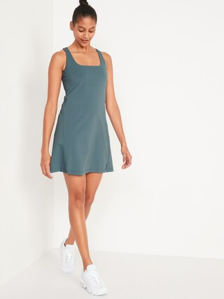 PowerSoft Sleeveless Shelf-Bra Support Dress for Women | Old Navy (US)